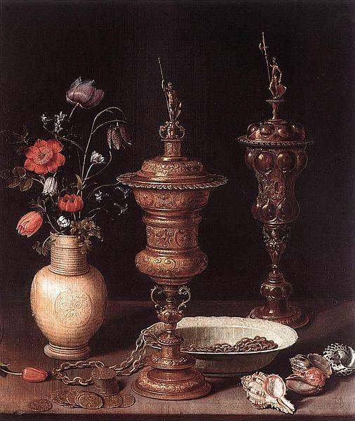Clara Peeters Still-Life with Flowers and Goblets